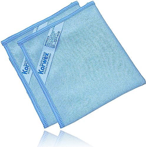 Window Cleaning Cloth, Glass Cleaning Cloth, Streaks Schatches Free. (Blue Pack 2) - color: Blue Pack 2