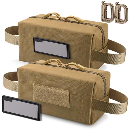 LIVANS 2 Pack Tactical Ammo Storage Bag for Bullet - color: Khaki-2 Pack