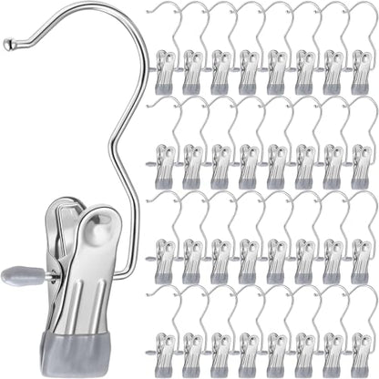 Yinder 150 Pcs Boot Hanger Clips Laundry Hooks Stainless Steel Hooks,Gray - color: Gray