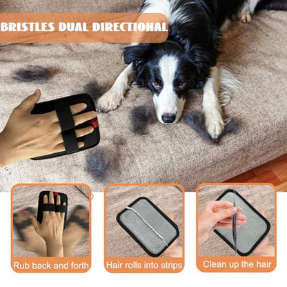 Valentines Day Gifts 2 Packs Pet Hair Removal Glove,Pet Hair Remover for Cat & Dog,New Upgraded Electrostatic Gloves Pet Hair,Reusable Electro Static Pet Hair Remover Electrostatic Gloves - color: 2PC Red
