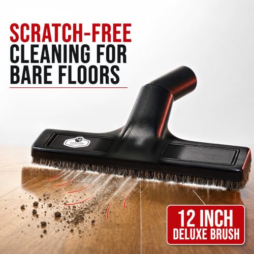 MP Maresh Products Floor Brush Attachments - Black, 12 inch with Wheels - size: 12 Inch with Wheels Black