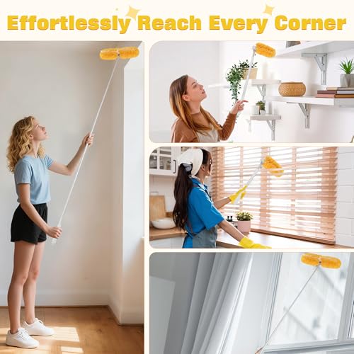 360° Duster Refills for Swiffer Duster, 40 Pack Heavy Duty Duster Kit for Cleaning with 4X Electrostatic,Compatible with Swiffer Handle Pet Hair, Blinds & Car Vents– Great Gift Set - size: 40 Count Refills