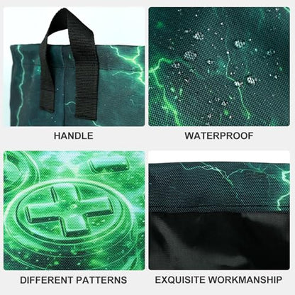 Game Laundry Basket Waterproof Laundry Hamper Foldable Laundry Bag with Handles for Bedroom, Bathroom, Office, Clothes Storage - color: Game