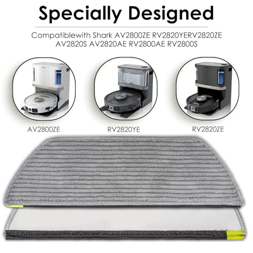 (5 Pack) Replacement Mop Pads for Shark AV2800ZE, RV2820YE, RV2820ZE, AV2820S, AV2820AE, RV2800AE, RV2800S, RV2800YE, RV2800ZEUS, AV2810ZE, AV2810YS, RV2810YS, UR2850YS, UR2850YEUS, UR2860YS