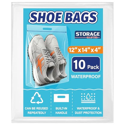 Waterproof Shoe Bags for Travel Packing Storage - size: 10-pack