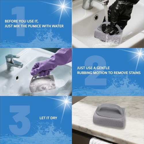 4Pcs Pumice Stone for Cleaning, Pumice Stones for Pool Tile Cleaning