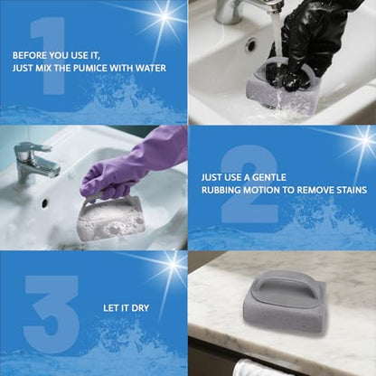 4Pcs Pumice Stone for Cleaning, Pumice Stones for Pool Tile Cleaning