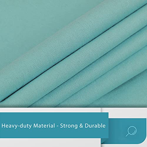LOLOMLO Extra Large Canvas Laundry Bags with Handles & Drawstring Closure, Heavy Duty Tears Resistant Clothes Storage Travel Bags,25.5"x34",Teal Blue - color: Teal Blue