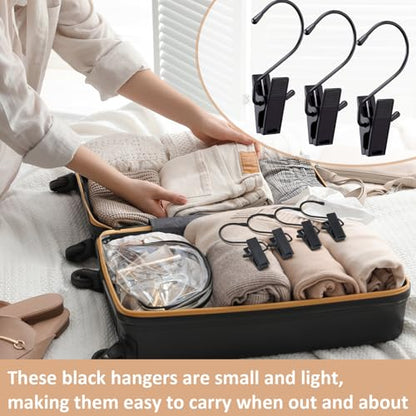 50 Pcs Boot Hangers Clips for Closet 4.3 Inch Black Pants Hooks