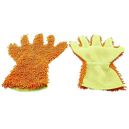 BokWin 2-Pack Car Wash Mitt, Orange - color: Orange