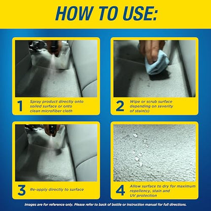 Rain-X 620234SRP Carpet & Upholstery Cleaner Repellent for Car Interiors & More, Cleans + Repels Spills while Preventing Stains, Fresh Scent 16 Fl Oz. - style: Carpet & Upholstery Cleaner