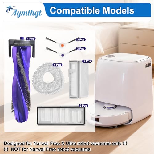 15 Pack Replacement Accessories Kit for Narwal Freo X Ultra Vacuum