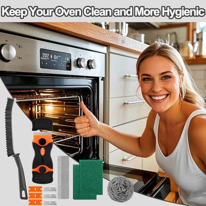 XANGNIER Heavy Duty Oven Cleaning Tools Kit,Oven Cleaner Brush Accessories
