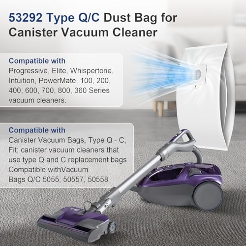 6 Pack 5-in-1 Q/C Canister Vacuum Bags for 600 400 200 Series Vacuum - color: 53292 - 6 Pack