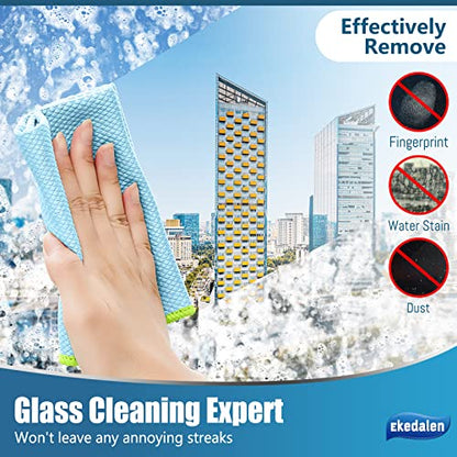 Ekedalen Microfiber Cleaning Cloth Lint Free Glass Polish, Light Blue - color: Light Blue