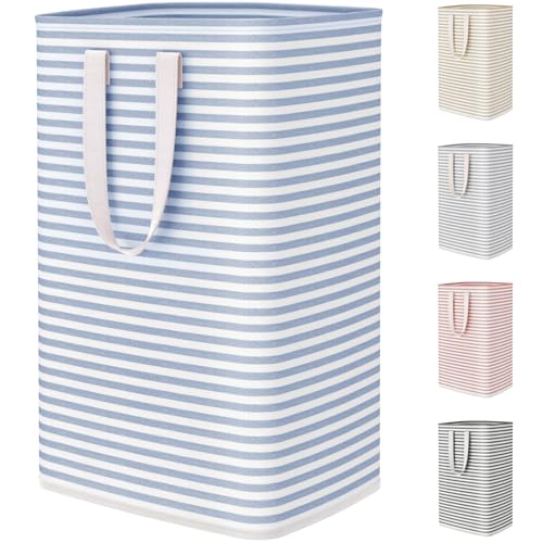 Lifewit 75L Large Collapsible Laundry Basket with Extended Handles, Blue - color: Dark Blue, size: 75L