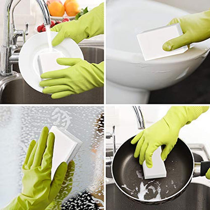 30 Pack Magic Sponge Eraser Extra Thick and Long Lasting Melamine Cleaning Sponges in Bulk - Multi Surface Power Scrubber Foam Cleaning Pads - Bathtub, Floor, Baseboard, Bathroom, Wall Cleaner - size: 30