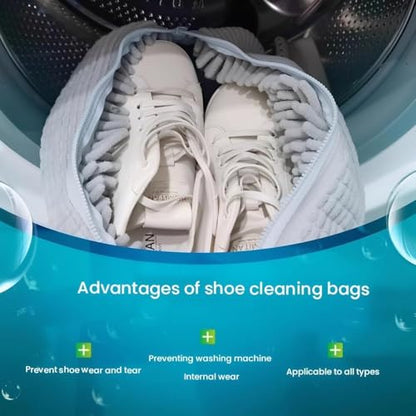 Shoe Washing Machine Bag, Thick Mesh Laundry Bag with Zipper Lock, Anti-Deformation Reusable Shoe Cleaner Bag for Sneakers Canvas Athletic Shoes 1-Pack Grey - color: Grey