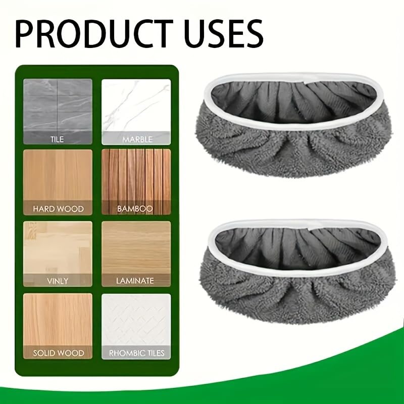 Microfiber Mop Pads - 8 Pack Reusable Washable Refills for Wet & Dry Floor Cleaning - Fits Most Standard Mops - Gary Household Cleaning Pads - color: Gray