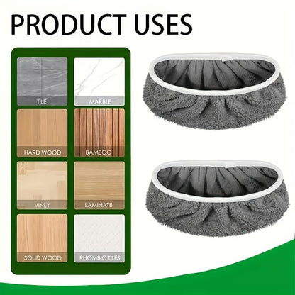 Microfiber Mop Pads - 8 Pack Reusable Washable Refills for Wet & Dry Floor Cleaning - Fits Most Standard Mops - Gary Household Cleaning Pads - color: Gray