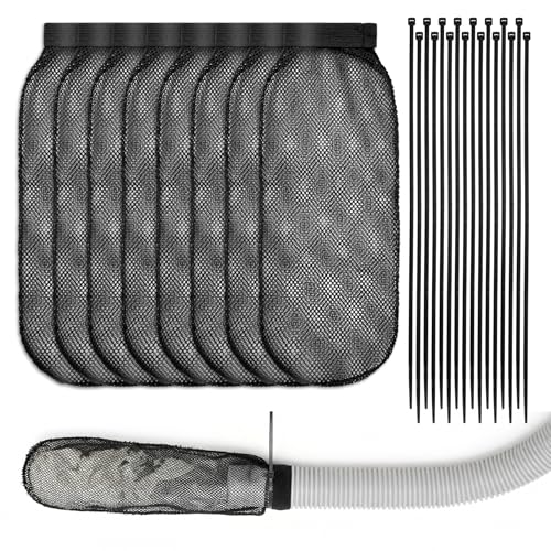 32-Piece Lint Trap and Cable Ties Set, Black - color: 8pcs Black