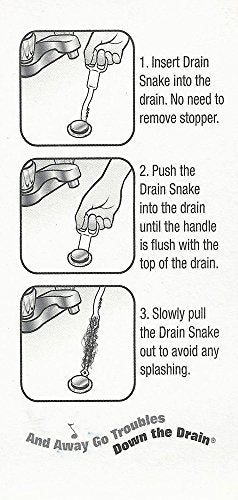 (2) Twin Pack Roto Rooter Plumbing Drain Snake Hair Clog Remover Flexible Plastic Hand Plumbers Tool Sink Shower Auger Pipe Cleaner Plunger Opener