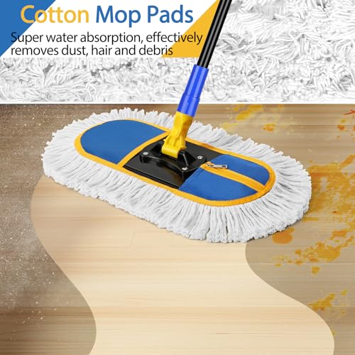 16 Inch Commercial Dust Mop Replacement Heads - size: 16 Inch (2 Replacement Pads Only)