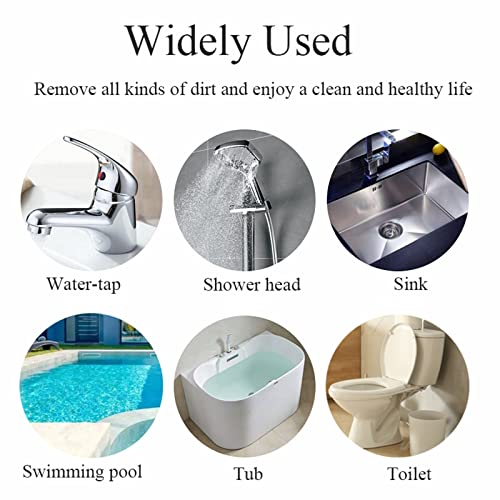3 Pack Pumice Stone for Toilet Bowl Cleaning with Handle, Scouring Stick Remove Toilet Bowl Hard Water Rings, Calcium Buildup and Rust for Cleaning Toilet, Bathroom, Kitchen Sink, Grill (White)