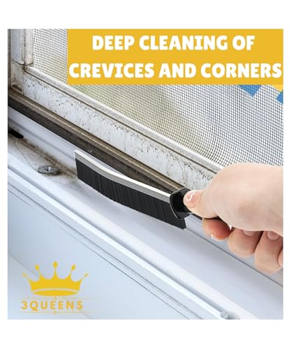 6Pcs Crevice Cleaning Brush 6 Extra Hooks, Multifunctional Cleaning Tool for Home & Kitchen,Heavy-Duty Deep Cleaning Gaps Corners,Cars,HouseholdUse,Bathroom,Window, Faucet & Tile Grout Cleaner