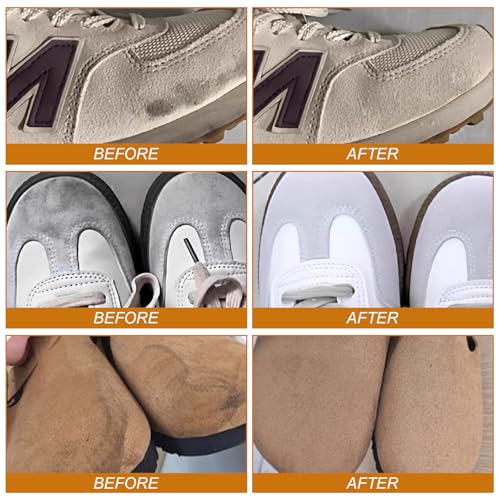 TBTFW Suede Shoe Cleaner, 6.7 Oz Foam Shoe Cleaner, for Removing Stains From Sports Shoes, Leather, and Suede Leather