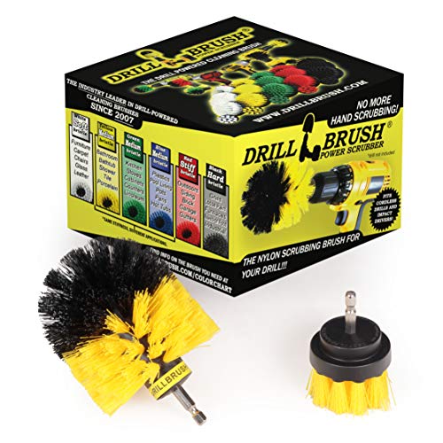 Bathroom Cleaning Brush Set - Brush Cleaning Tool - Clean Shower Brush - color: Yellow