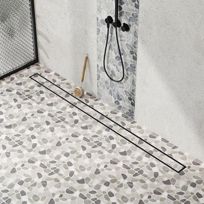 Neodrain 48-Inch Linear Shower Drain-Matte Black,with Tile Insert Grate - color: Matte Black, size: 48 IN