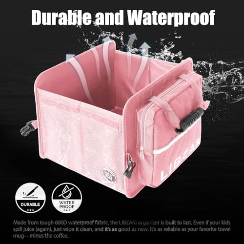 LIBZAKI Car Trunk Storage Organizer, Collapsible Trunk Storage Box for Car Truck SUV-Pink - color: Pink, size: Small