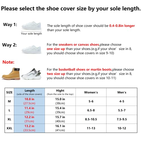 Waterproof Rain Boot Shoe Cover with Reflector Reusable & Foldable - color: Black, size: Medium