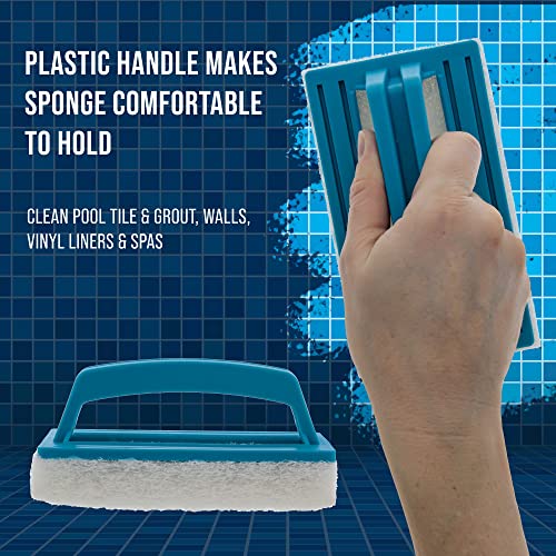 U.S. Pool Supply Hand-Held Pool Scrub Brush Pad 2 Pack, Scrubbing Scouring - size: 3x6