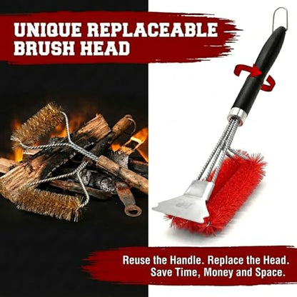 Kitchen Perfection Nylon BBQ Grill Cleaning Brush and Scraper -GrillSaver - color: 3. Grillsaver - Nylon