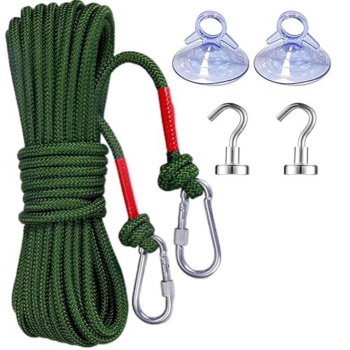 Heavy Duty Clothesline for Indoor and Outdoor, Portable Travel Clothesline with Hooks, Ratchet Pulley System for Camping Cruise Backyard Balcony Dorm Laundry, Non Retractable (Army Green) (6.6FT) - size: 6.6FT