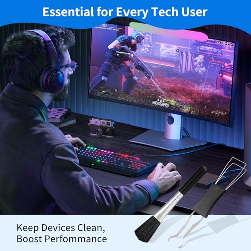 6-Piece Keyboard Cleaning Kit with Keycap and Switch Puller, ESD Brushes