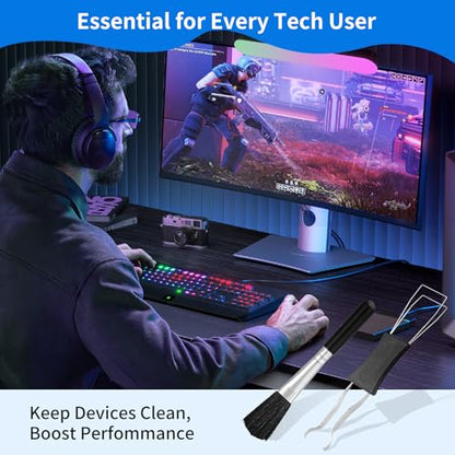 6-Piece Keyboard Cleaning Kit with Keycap and Switch Puller, ESD Brushes