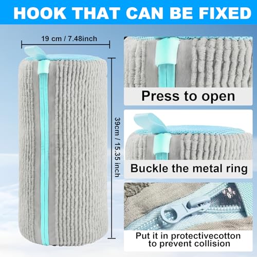 Shoe Washing Bag for Washing Machine, Reusable Laundry Bag for Sneakers, Socks, Gym Shoes Fast Wash, Travel, Dorm Room Essentials (Grey) - color: Grey