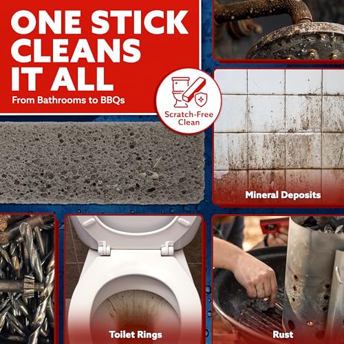 PUMIE Pumice Scouring Stick for Cleaning Toilet Rings Stain & Hard Water Rings, Tough Bathroom, Pools & Tubs, Extra Strong Heavy Duty Pumice Stone for Toilet Cleaning, Rust, Grills & Ovens- Pack of 12 - size: 1 Count (Pack of 12)