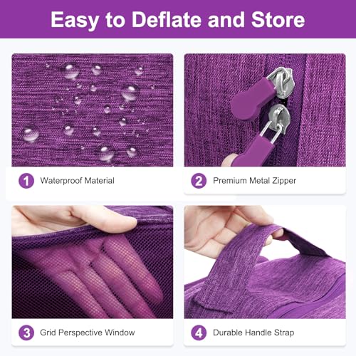 Shoe Bags for Travel,Holds 3 Pairs of Shoes,for Travel&Daily Use - color: Purple