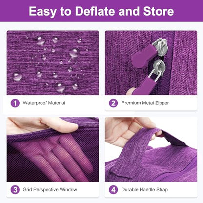 Shoe Bags for Travel,Holds 3 Pairs of Shoes,for Travel&Daily Use - color: Purple