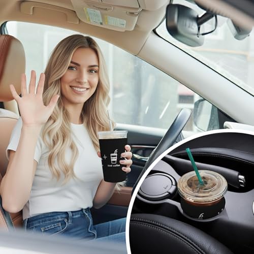 Iced Coffee Sleeve Reusable Neoprene Cup Sleeves, Happy Me - color: Happy Me
