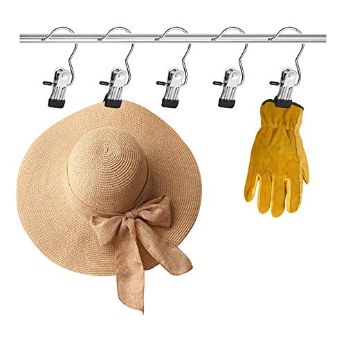 Tosnail 40 Pieces Boot Hanger Clips, Stainless Steel Laundry Hooks, Closet Hanging Clips, Space Saving for Jeans, Hats, Tall Boots, Towels