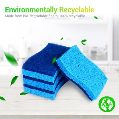 AIDEA Sponges Kitchen, Non Scratch Scrub Sponge-12Count, Dish Sponges - color: Blue