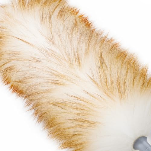 Lambswool Duster with Extendable Handle up to 88.58 in, Natural Feather Dusters Long Pole Stainless Steel, Fluffy Feather Duster for Cleaning High Floor Ceiling Fans, Window Blinds Shelves, Furniture