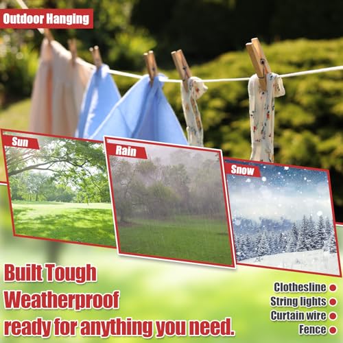 NAZOU 3/16 Inch Coated Steel Wire Rope, Hanging String Lights, Clotheslines - color: Silver, size: 200FT
