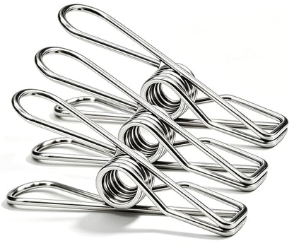 50 Pack Wire Clothes Pins, Stainless Steel Clothespins Metal Clothes Pegs Laundry Pins Heavy Duty for Outdoor Home Kitchen Travel Office - color: Silver-a