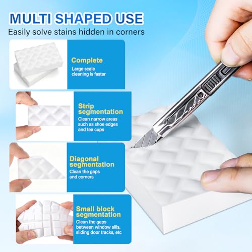 100Pack 2X Magic Sponges Cleaning Eraser, Density Stronger Melamine Sponge - size: 100